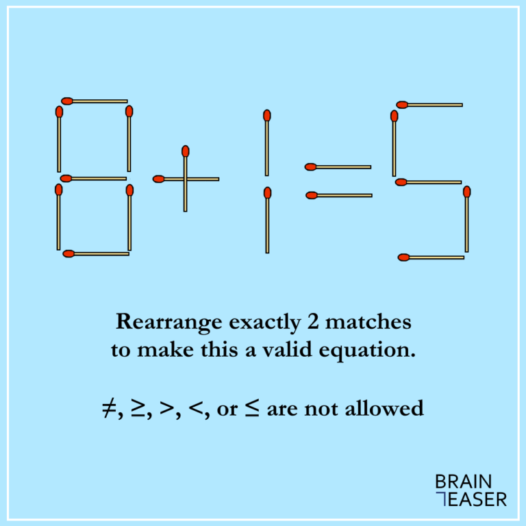 Matchstick Equation 4 Brain Easer